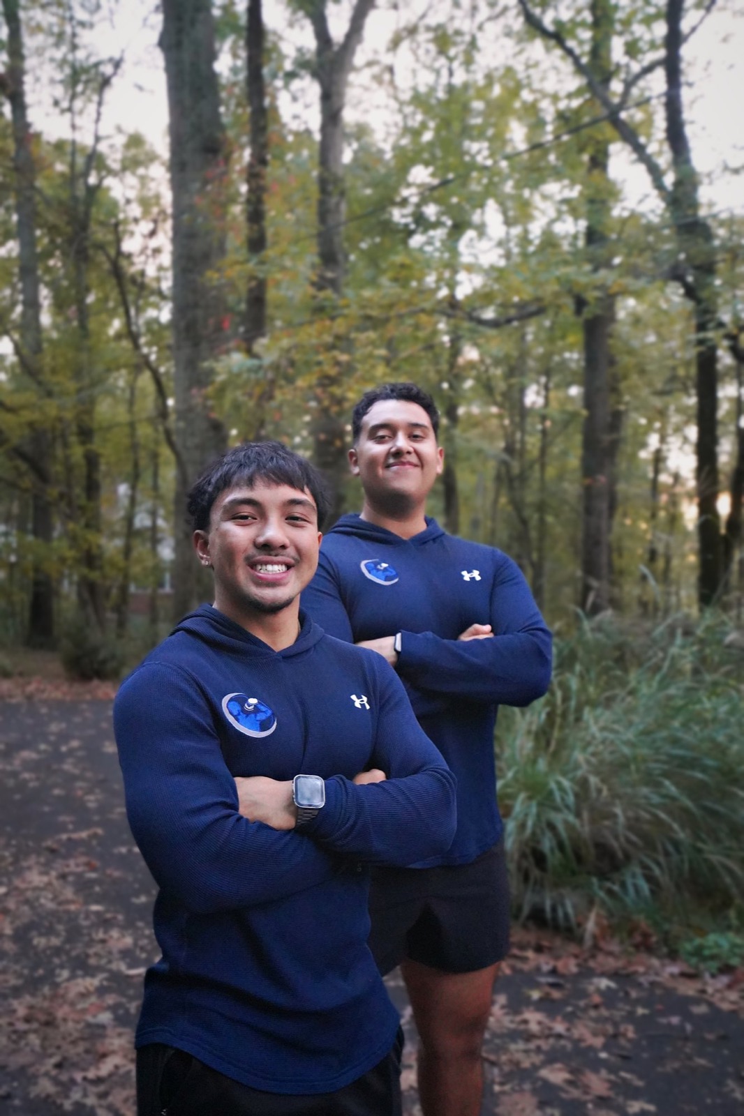 Angel Arevalo and Michael Zuniga together outdoors